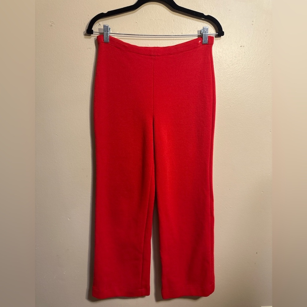 Vintage Pendleton Red Wool Straight Leg Pants, High Waist, USA Made